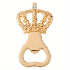 1pc, Crown Bottle Opener - Zinc Alloy Metal for Beer, Wine, and Juice - Perfect for Bars, Pubs, Clubs, Restaurants