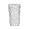 Designer Acrylic Paisley Clear Drinking Glasses Hi Ball Set of 4 (17oz), Premium Quality Unbreakable Stemless Acrylic Drinking Glasses for All Purpose