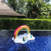 3pc Summer Party Bucket Rainbow Cloud Cup Holder Inflatable Pool Float Beer Drinking Cooler Table Bar Tray Beach Swimming Ring