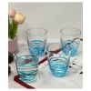 Designer Acrylic Swirl Blue Drinking Glasses DOF Set of 4 (15oz), Premium Quality Unbreakable Stemless Acrylic Drinking Glasses for All Purpose