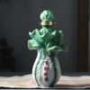 17oz Ceramic Wine Bottle Wine Jar Chinese Style Empty Wine Jug Cabbage Wine Vase Flask Flagon