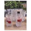 Designer Acrylic Paisley Clear Drinking Glasses Hi Ball Set of 4 (17oz), Premium Quality Unbreakable Stemless Acrylic Drinking Glasses for All Purpose