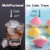 2inch Round Ice Cube Ball Maker Tray Silicone Sphere Mold Whiskey Cocktails Funnel