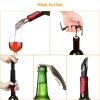 5 Pcs Wine Bottle Opener Set Wine Accessories Kit with Corkscrew Pourer Stopper Vacuum Pump for Home Use Sommeliers Waiters Bartenders