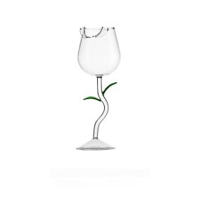 Creative Roses Red High-end Entry Lux Wine Glass Goblet Set (Option: 150ml Green Leaf)